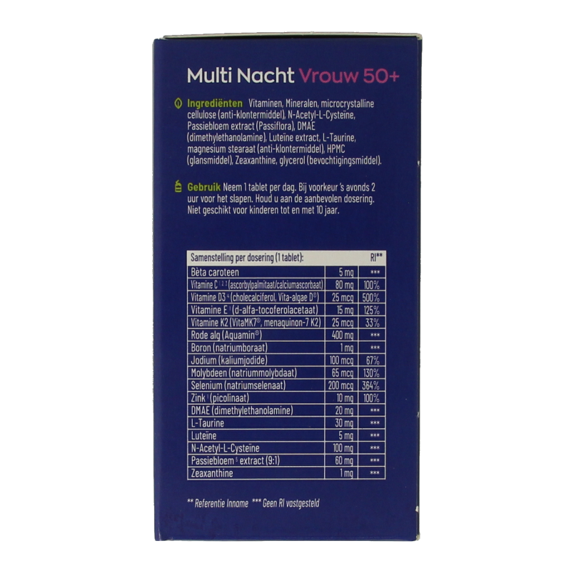 Vitakruid Multi dag & nacht vrouw 50+ 2 x 30 tabletten 60 Tabletten