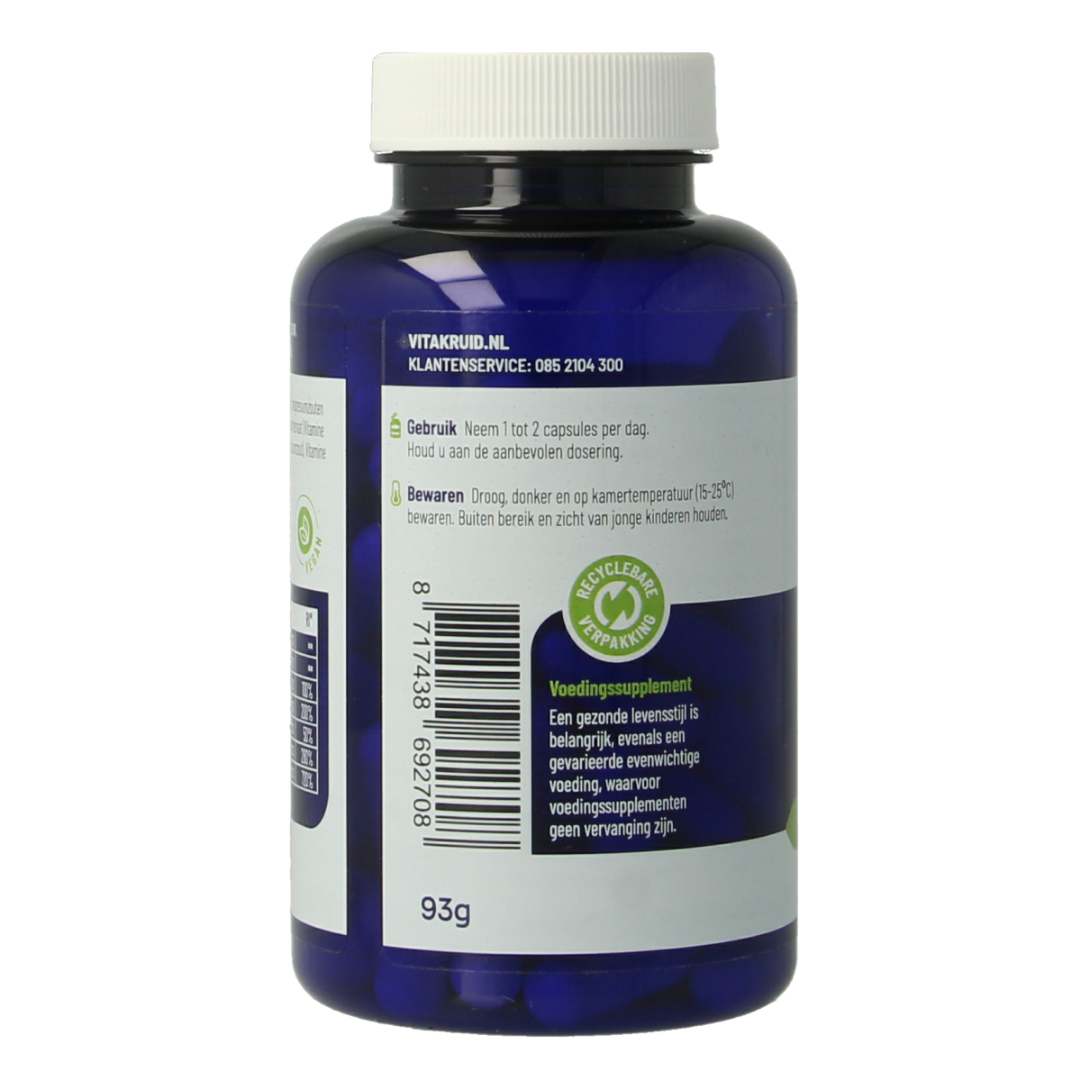 Vitakruid Choline Complex met Inositol, B1, B5, B12 & Folaat 90.00 Vegetarische capsules