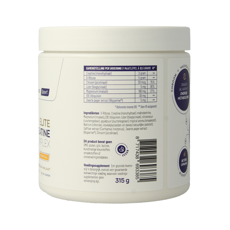 Vitakruid Elite Creatine Complex D-Ribose, Q10 & Magn Tropic 315 Gram