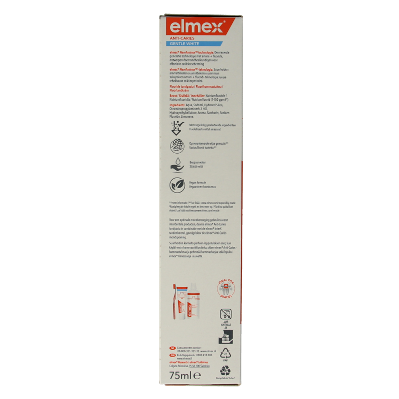 Elmex Tandpasta anti caries gentle white 75 Milliliter