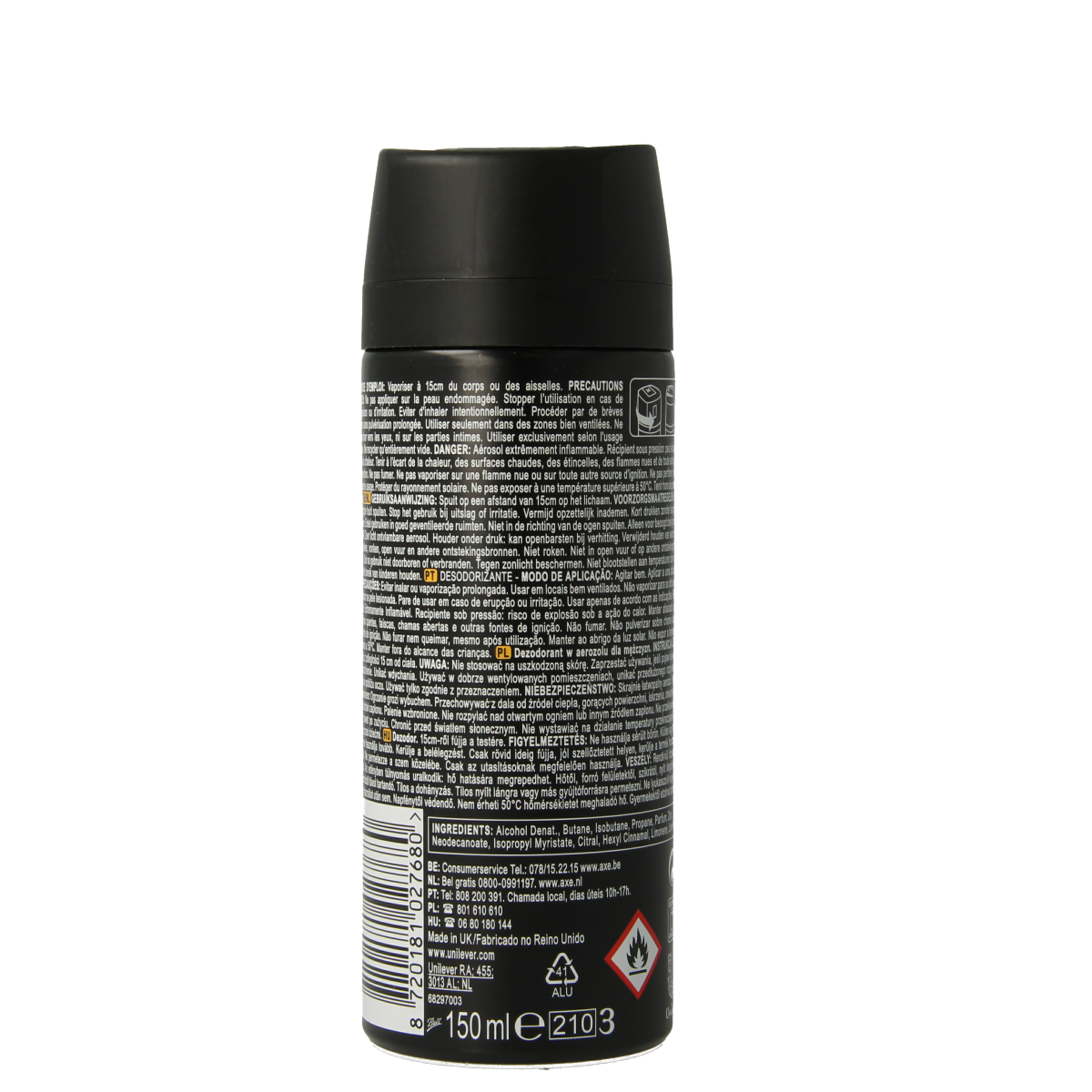 AXE Deodorant bodyspray wild mojito & cedarwood 150.00 Milliliter
