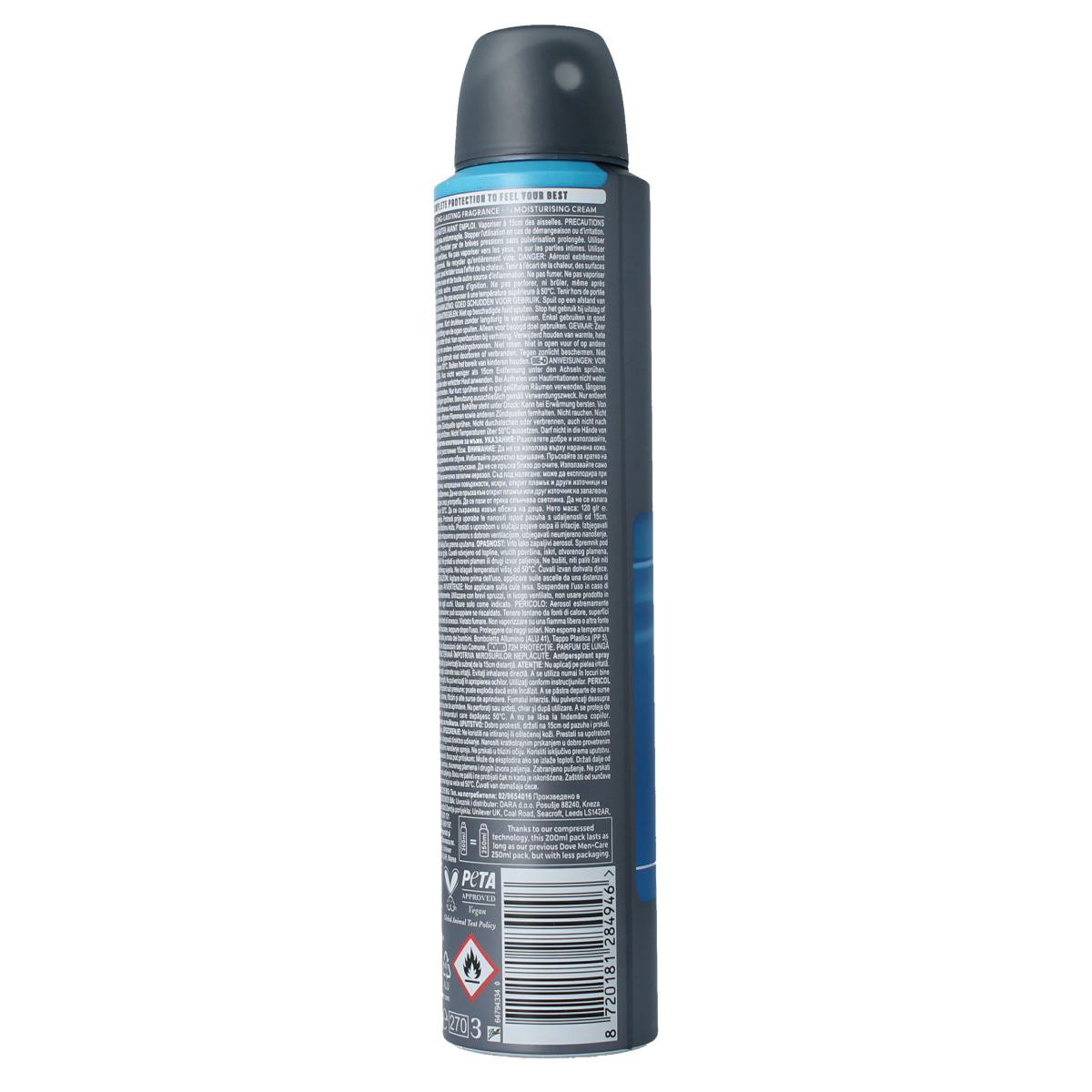 Dove Deodorant spray men+ care clean comfort 200.00 Milliliter