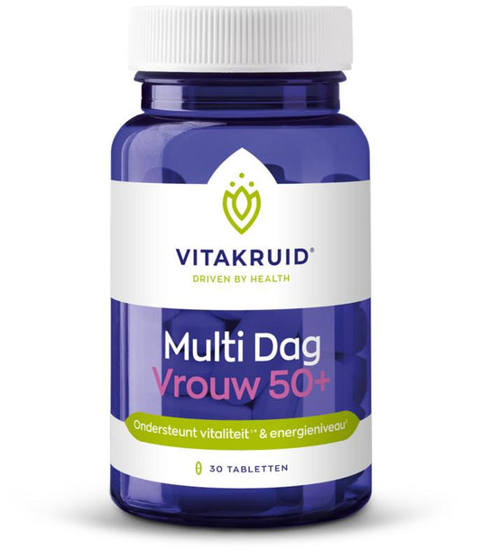 Vitakruid Multi Dag Vrouw 50+ 100% Vegan 30 Tabletten