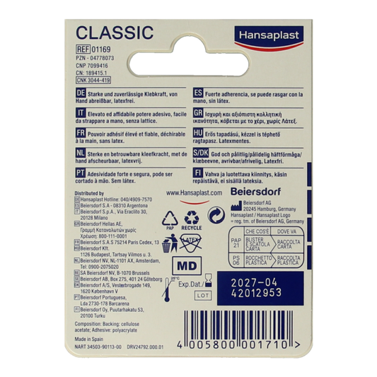 Hansaplast Hechtpleister classic 5m x 2.5cm 1 Stuks