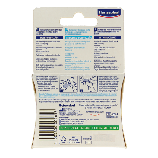 Hansaplast SOS Blaarpleister groot 5 Stuks