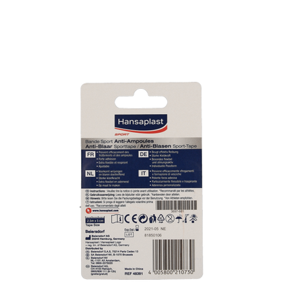 Hansaplast Sport tape anti blaar 1 Stuks