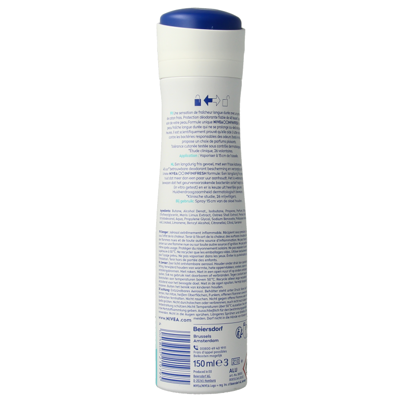 Nivea Deodorant fresh comfort spray 150 Milliliter