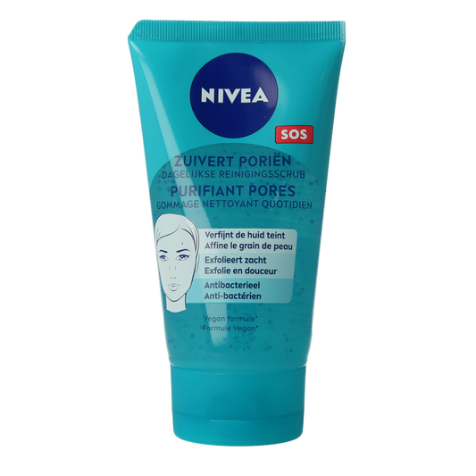 Nivea SOS zuivert porien dagelijkse reinigingsscrub 150 Milliliter