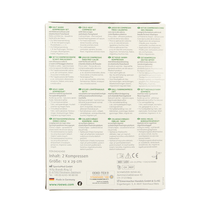 Rowo Hot coldpack 12 x 29cm 2 Stuks