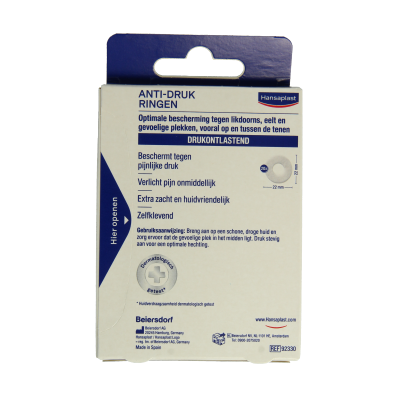 Hansaplast Voet anti-drukring likdoorn en eelt pleister 20 Stuks