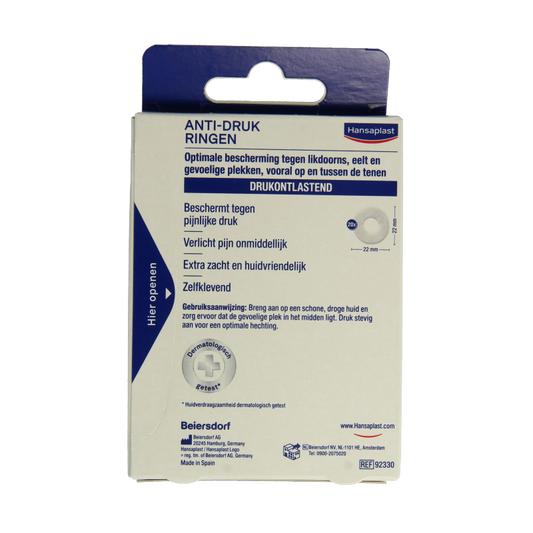 Hansaplast Voet anti-drukring likdoorn en eelt pleister 20 Stuks