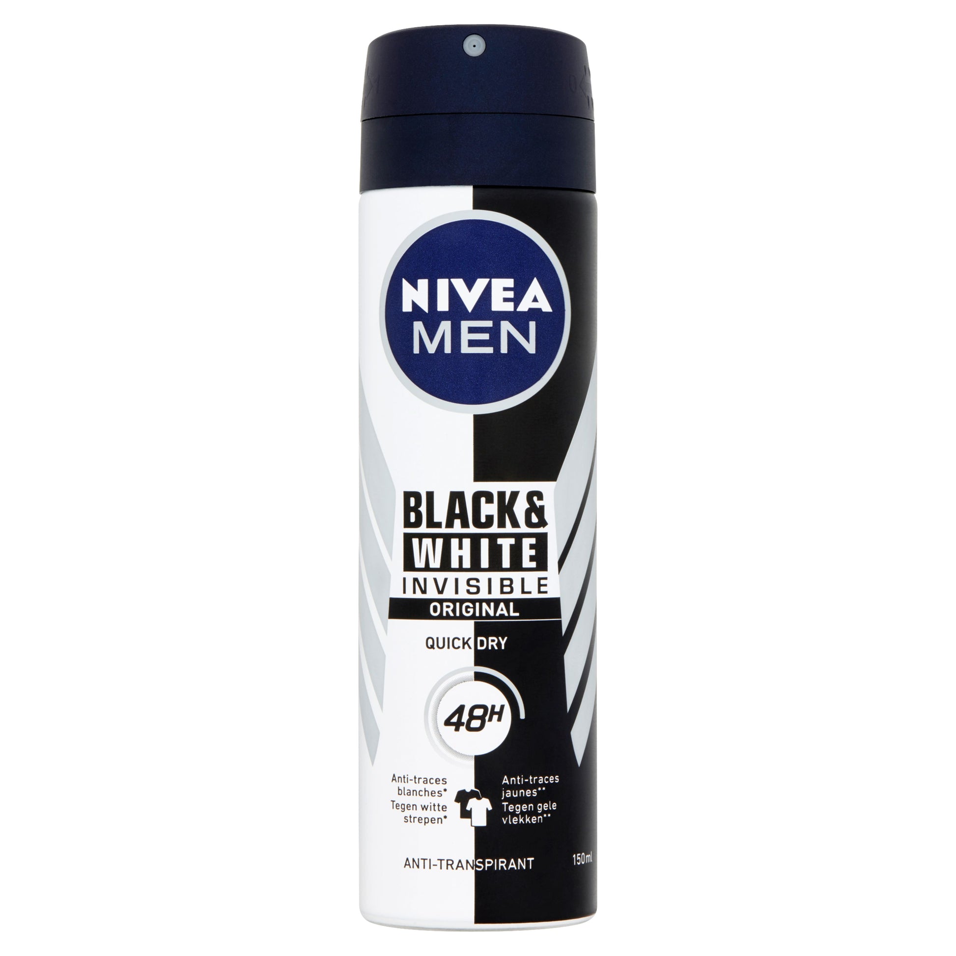 Nivea Men deodorant spray invisible black & white 150.00 Milliliter