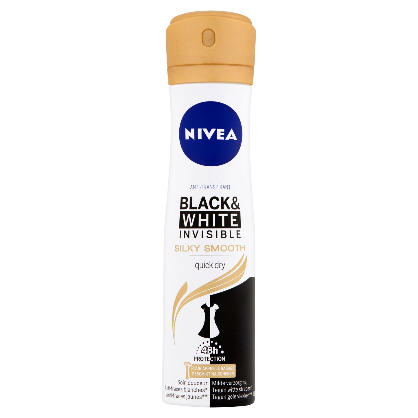 Nivea Deodorant black & white silky smooth spray 150 Milliliter