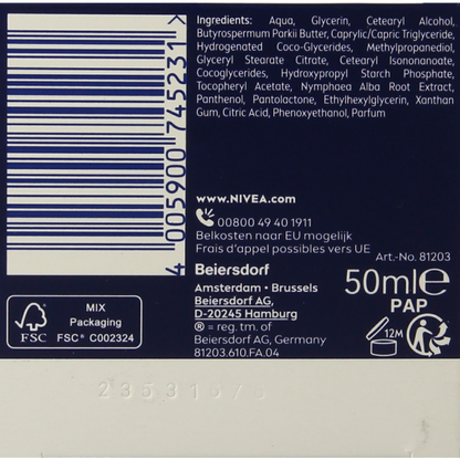 Nivea Essentials nachtcreme normale/gemengde huid 50 Milliliter