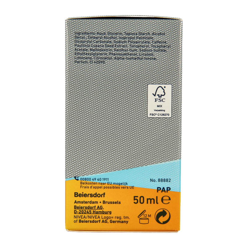 Nivea Men active energy gezichtsgel fresh look 50 Milliliter