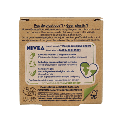 Nivea Naturally clean make up remover  75 Gram