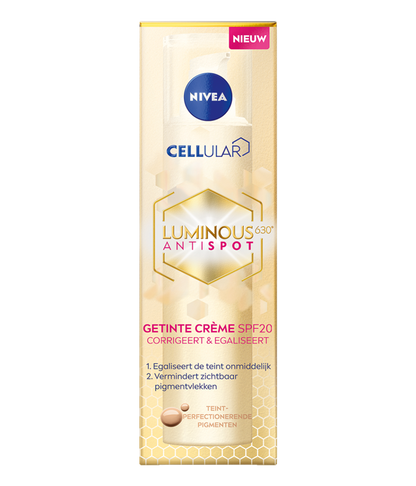 Nivea Luminous 630 getinte dagcreme SPF20 40 Milliliter