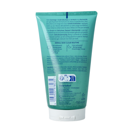 Nivea Derma skin clear scrub 150 Milliliter