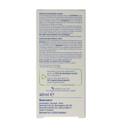 Nivea Sun face blemish control SPF50+ 40 Milliliter