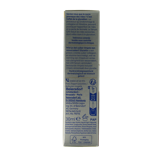 Nivea Q10 serum dual action anti rimpel 30.00 Milliliter