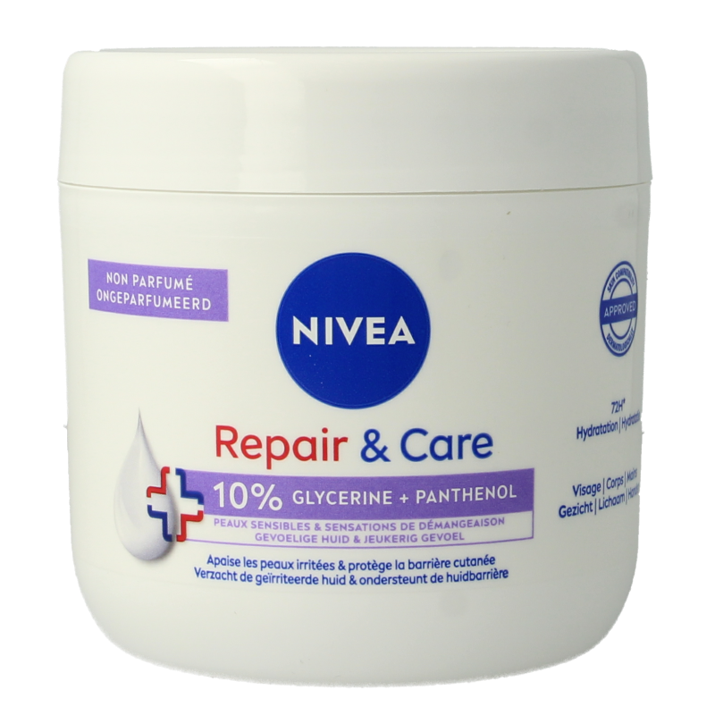 Nivea Repair & care bodycreme fragrance free sensitive 400 Milliliter