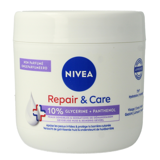 Nivea Repair & care bodycreme fragrance free sensitive 400 Milliliter