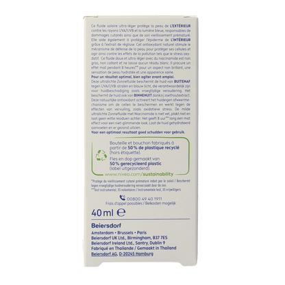 Nivea Sun face daily fluid SPF50+ 40 Milliliter