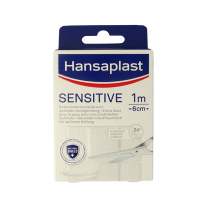 Hansaplast Sensitive 1m x 6cm 1 Stuks