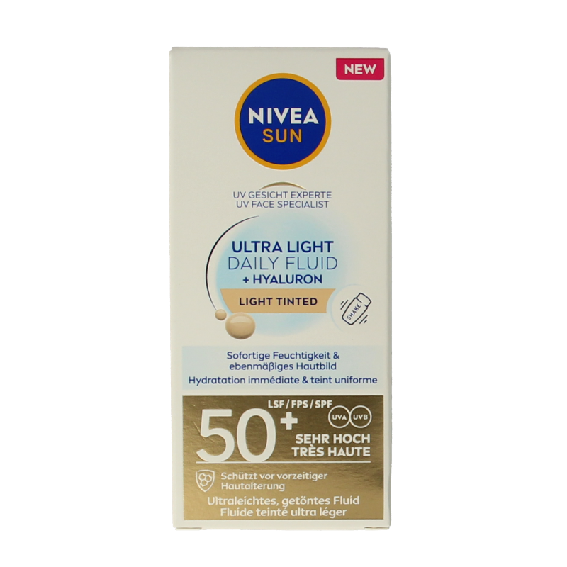 Nivea Sun face daily fluid SPF50 tint light 40 Milliliter