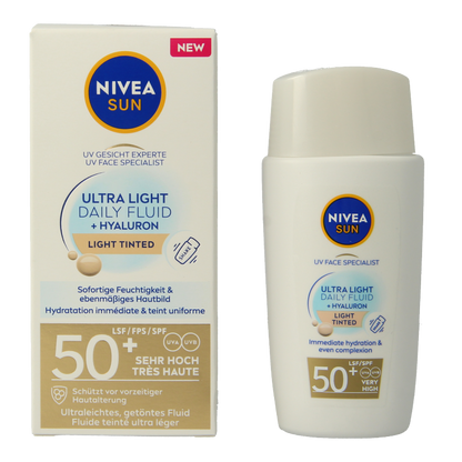Nivea Sun face daily fluid SPF50 tint light 40 Milliliter
