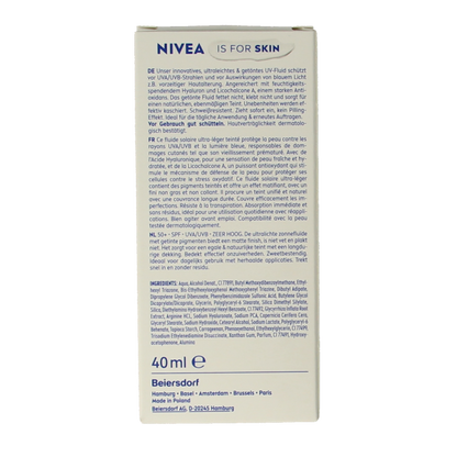 Nivea Sun face daily fluid SPF50 tint light 40 Milliliter