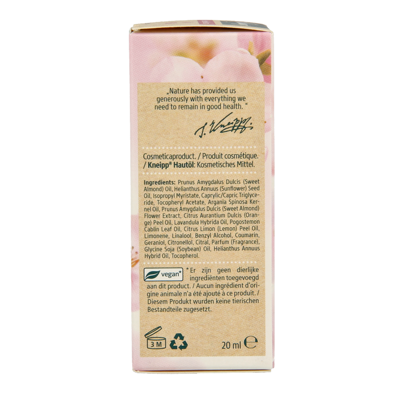 Kneipp Soft skin softening body olie amandel mini 20 Milliliter
