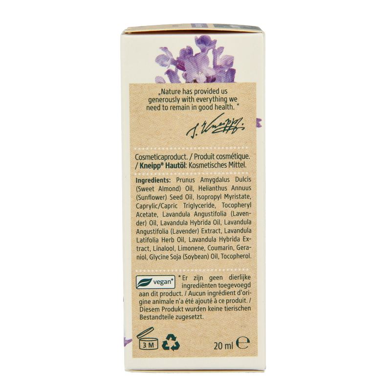 Kneipp Relaxing caring body oil lavendel mini 20 Milliliter