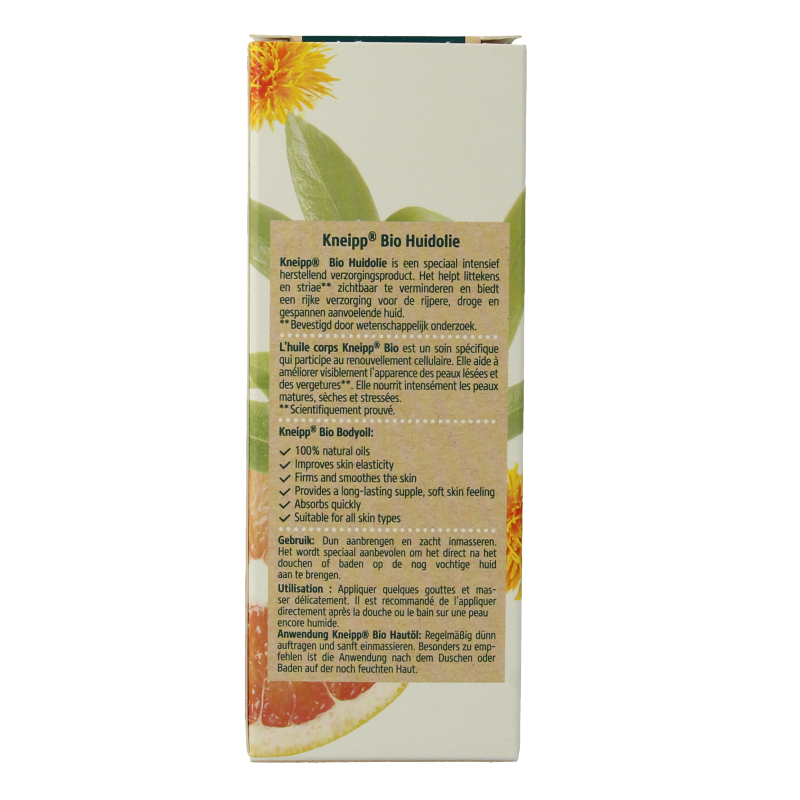 Kneipp Bio body oil huidolie grapefruit olijf saffloer 100 Milliliter