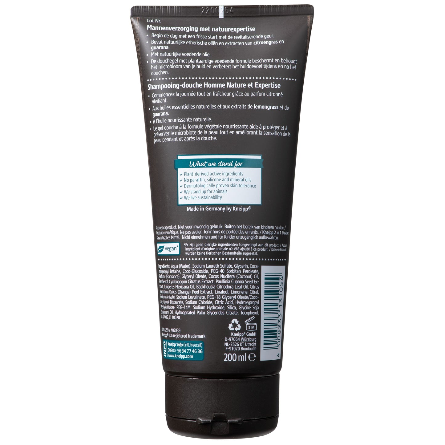 Kneipp Men body & hair 2-in-1 douche ready to go 200 Milliliter