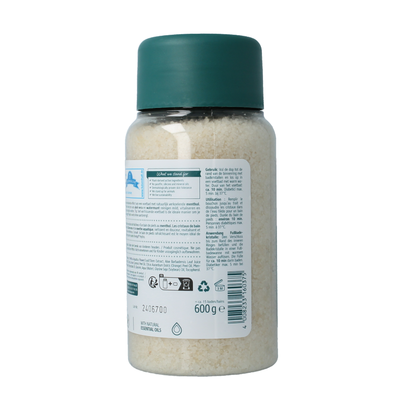 Kneipp Foot care voetbadkristal cooling aloe vera watermu 600 Gram