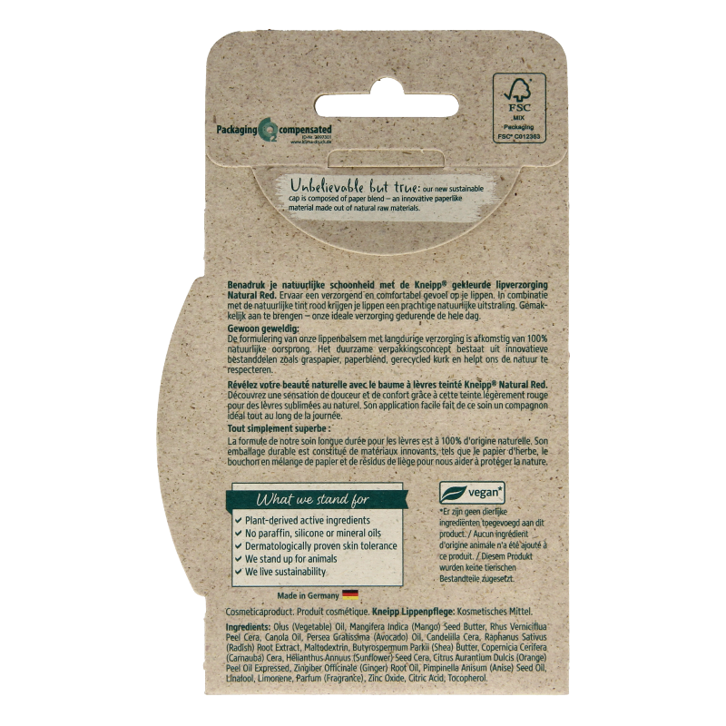 Kneipp Lipcare natural red 3.5 Gram