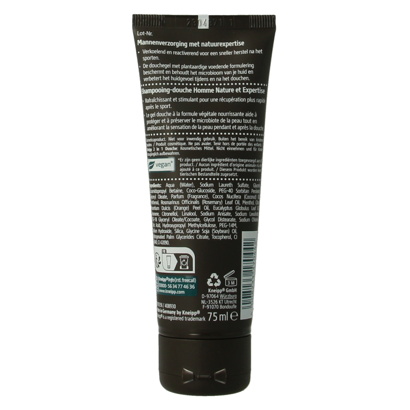 Kneipp Douche men 2 in 1 sport mini 75 Milliliter