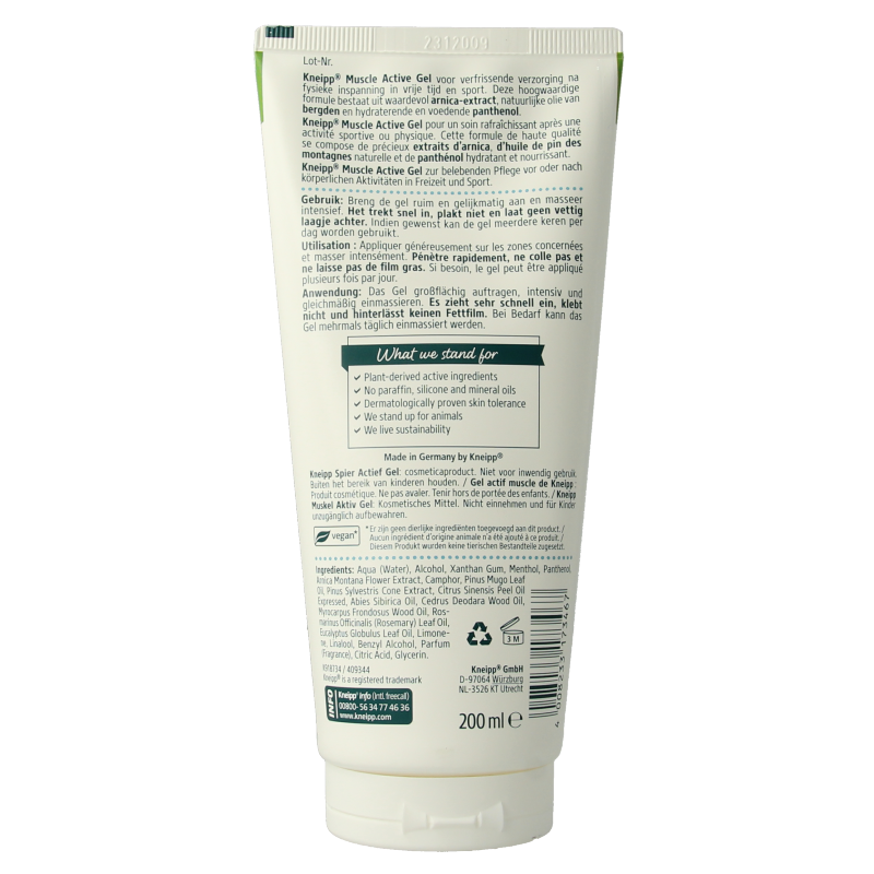 Kneipp Arnica muscle active gel 200 Milliliter