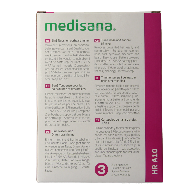 Medisana Neus en oorhaar trimmer 3 in 1 HR A10 1 Stuks