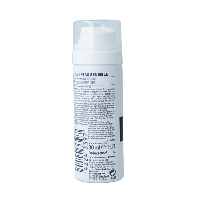 Nivea Men sensitive scheergel mini 30 Milliliter