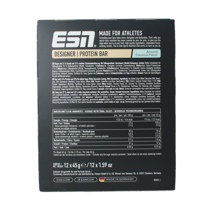 ESN Almond coconut bar 45g 12 Stuks