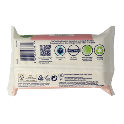Page Vochtig toiletpapier sensitive navulling 38 Stuks