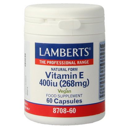 Lamberts Vitamine E 400IE natuurlijk 60 Vegetarische capsules