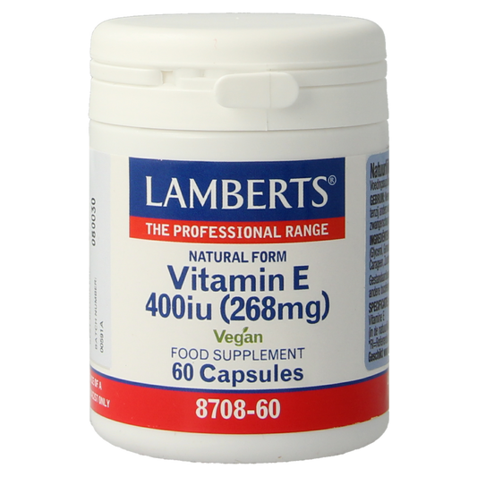 Lamberts Vitamine E 400IE natuurlijk 60 Vegetarische capsules