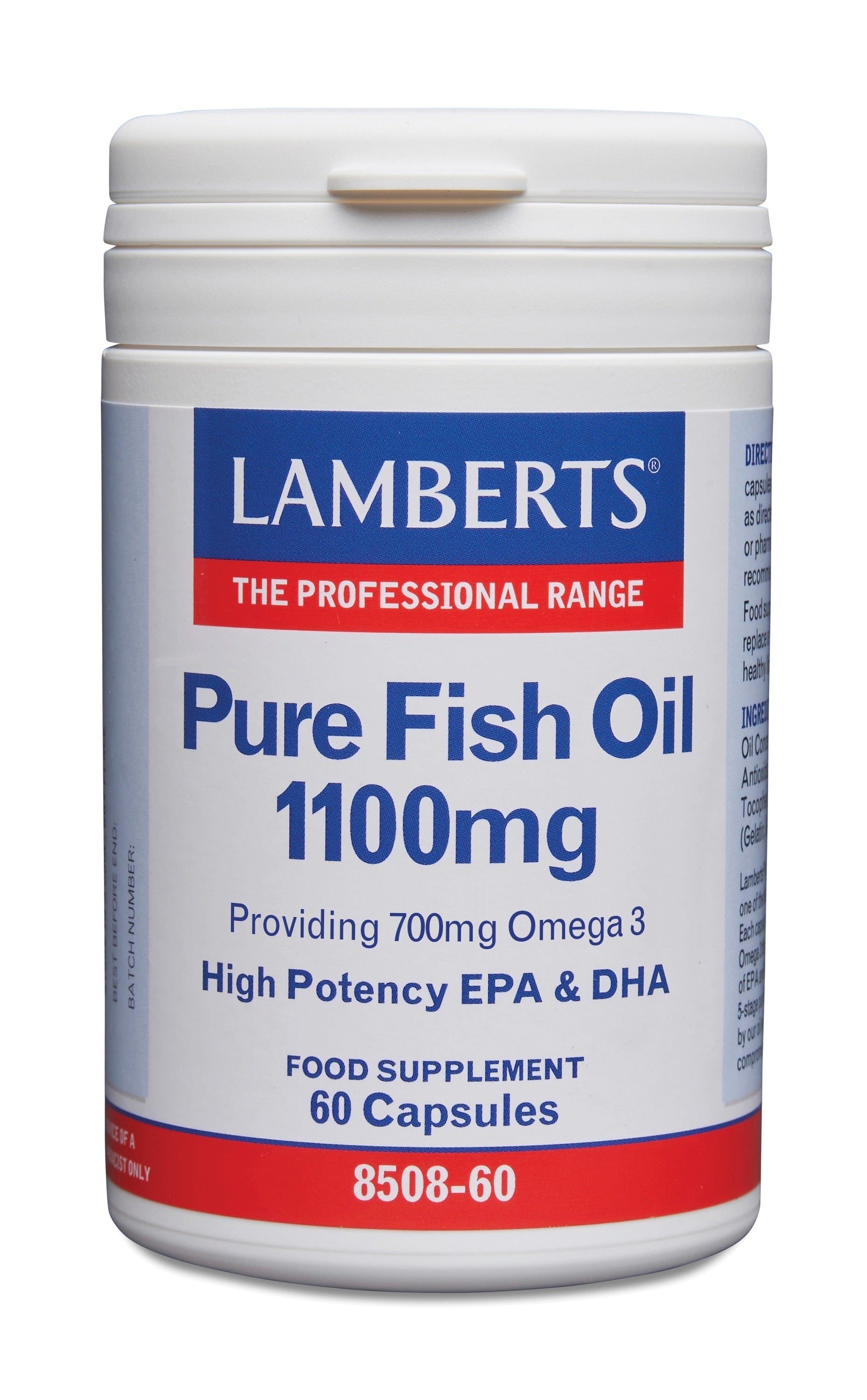 Lamberts Pure visolie 1100mg omega 3 60 Capsules