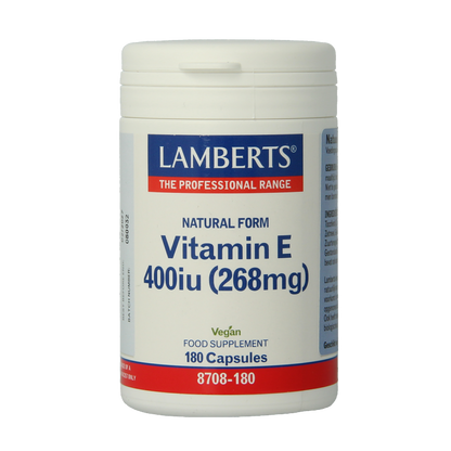 Lamberts Vitamine E 400IE natuurlijk 180 Vegetarische capsules