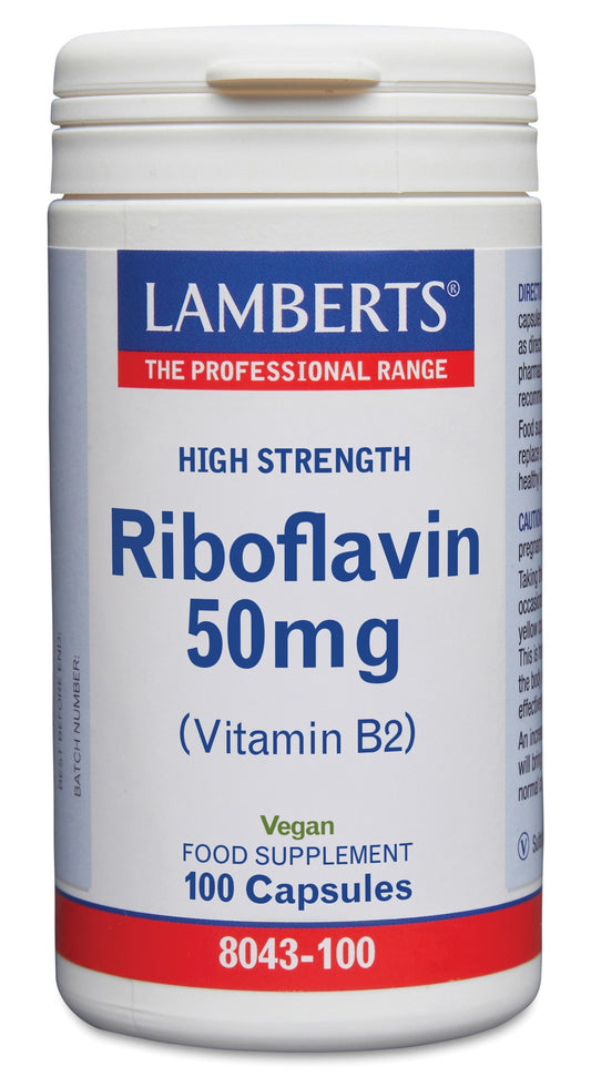 Lamberts Riboflavine 50mg (Vitamine B2) 100 Vegetarische capsules
