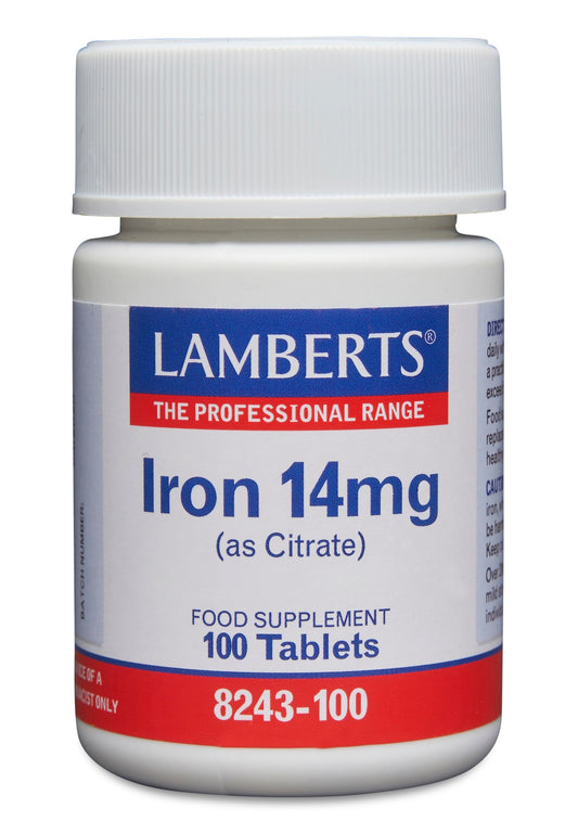 Lamberts IJzer citraat 14mg 100 Tabletten
