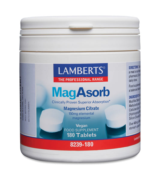 Lamberts MagAsorb (magnesium citraat) 150mg 180 Tabletten
